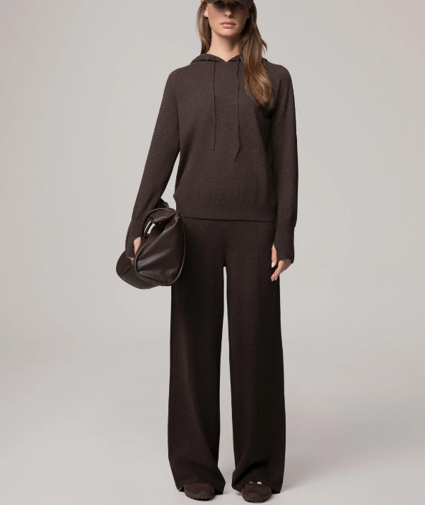 pantalone palazzo con nervature in maglia Hinnominate 