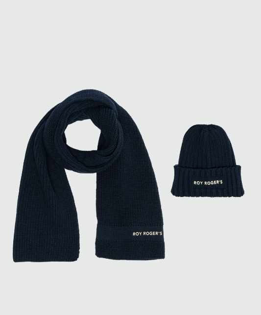set con beanie e sciarpa roy roger's 
