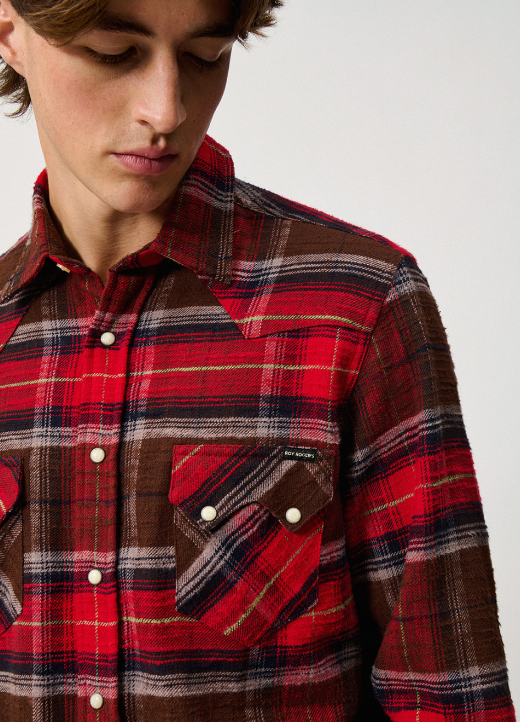 camicia western a quadriroy roger's 