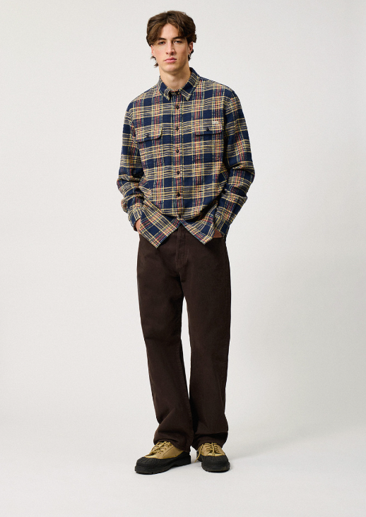 camicia work in flanella a quadri roy roger's 
