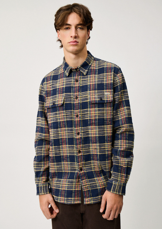 camicia work in flanella a quadri roy roger's 
