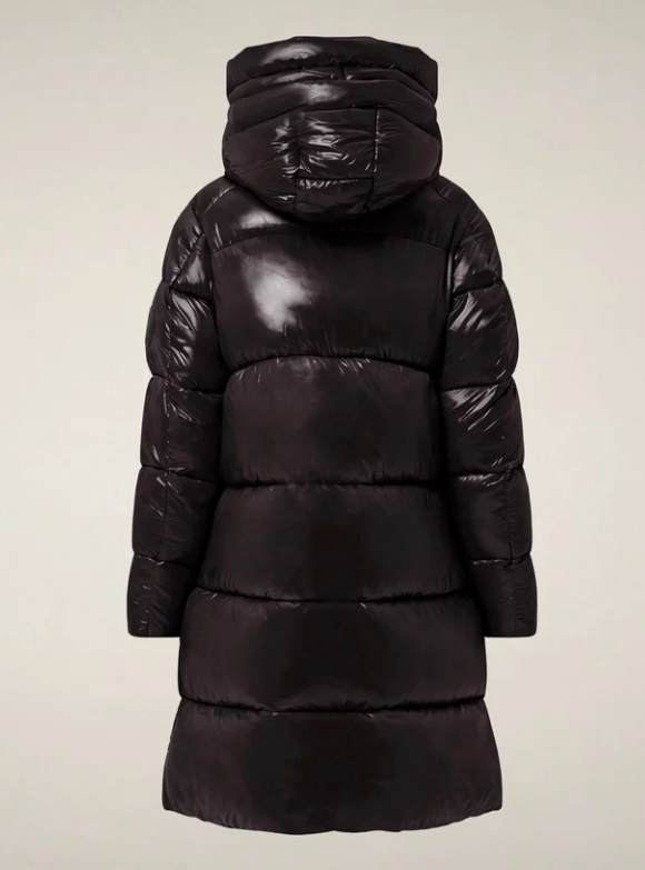 piumino lungo donna mod. isabel marrone nero save the duck 