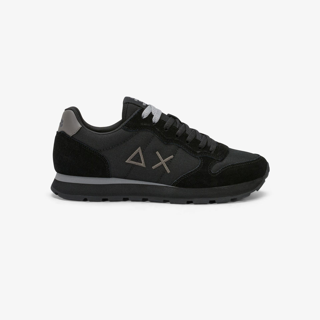 sneaker tom in nylon e suede nero/grigio scuro sun68<BR/> 