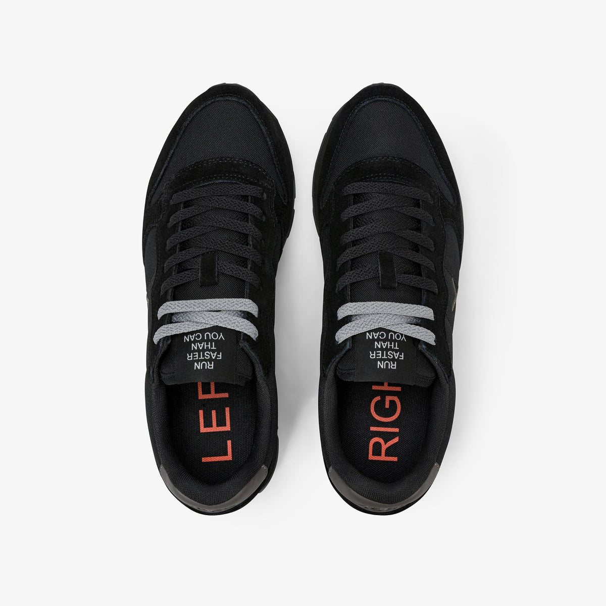 sneaker tom in nylon e suede nero/grigio scuro sun68<BR/> 