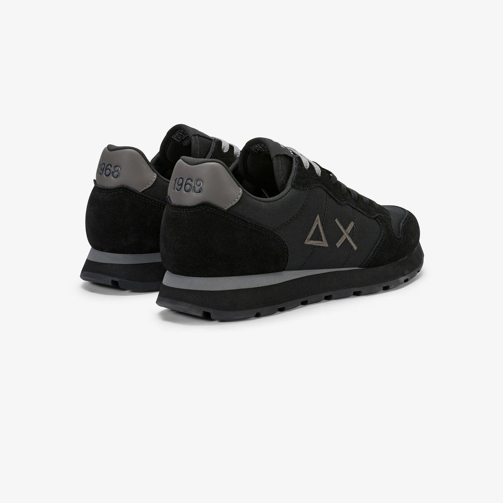 sneaker tom in nylon e suede nero/grigio scuro sun68<BR/> 