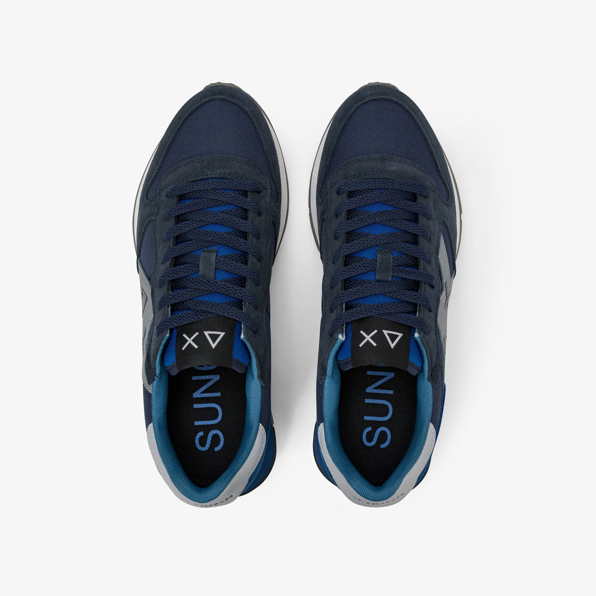 sneaker jaki 2.0 solid in suede e nylon navy blue sun68 