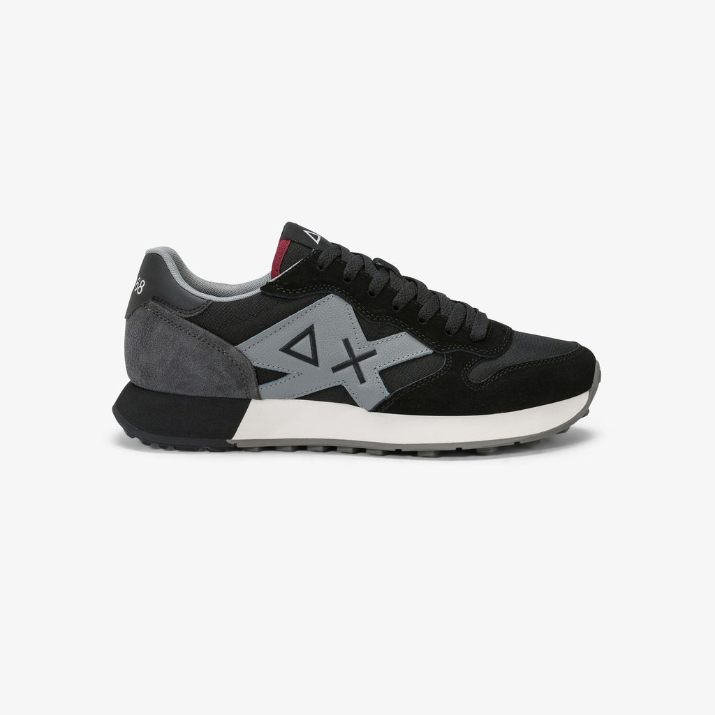 sneaker jaki 2.0 solid in suede e nylon nero sun68 