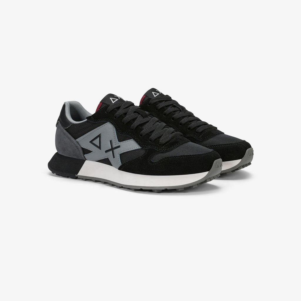 sneaker jaki 2.0 solid in suede e nylon nero sun68 