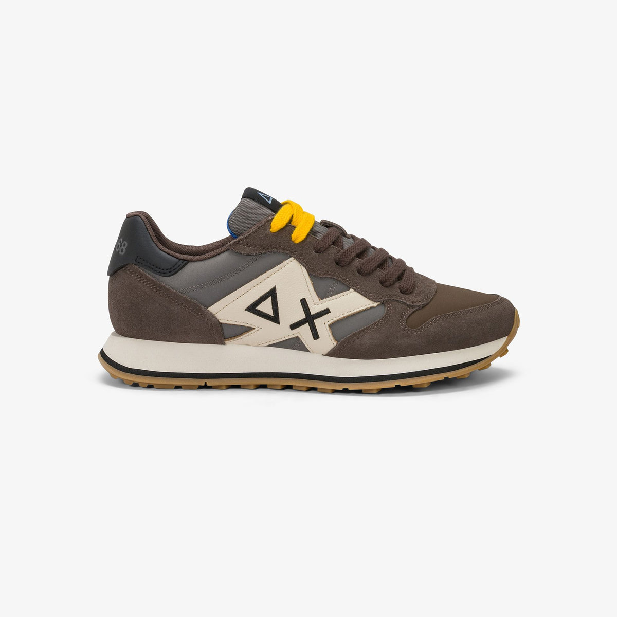 sneaker jaki 2.0 bicolor in suede e nylon marrone sun68<BR/> 
