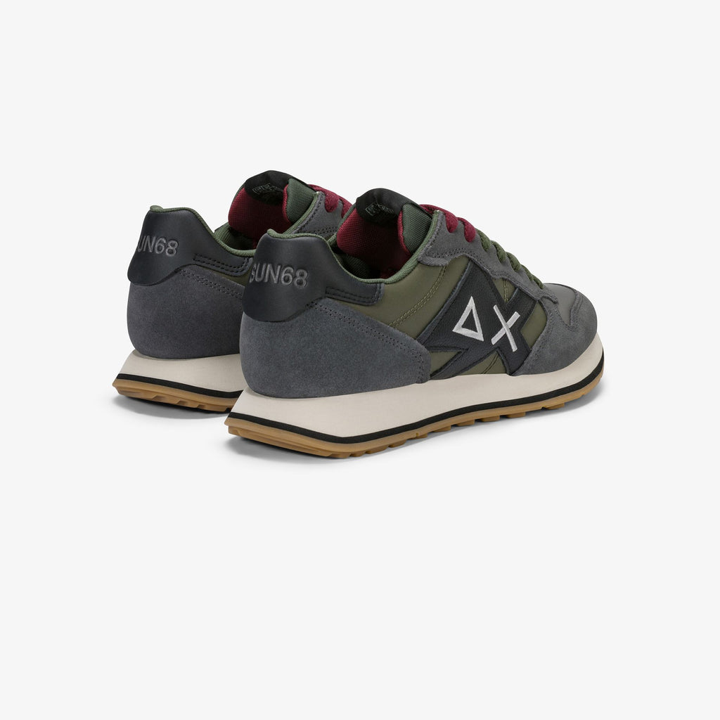 sneaker jaki 2.0 bicolor in suede e nylon grigio scuro sun68<BR/> 