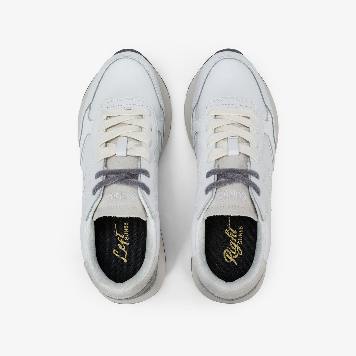 sneaker big ally in pelle bianco<BR/>sun68 