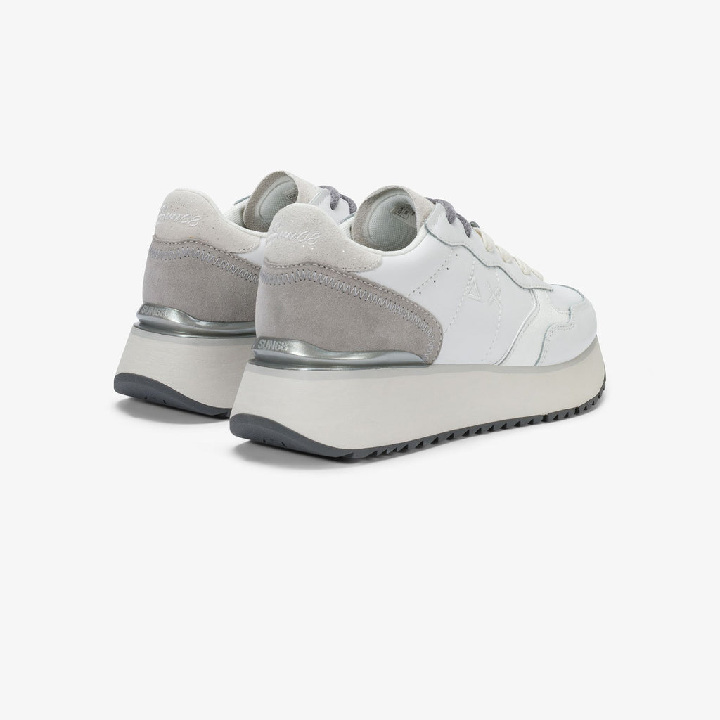 sneaker big ally in pelle bianco<BR/>sun68 