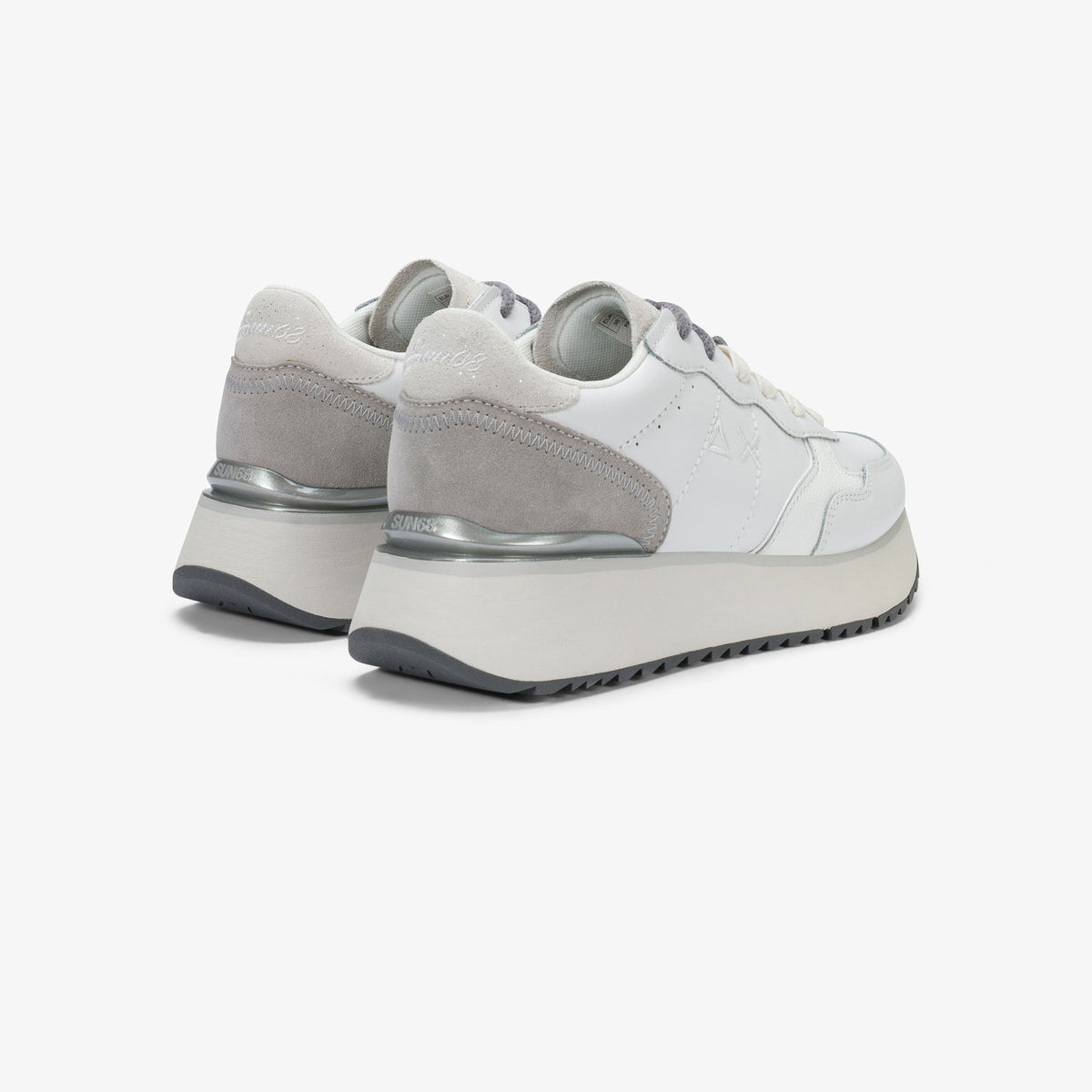 sneaker big ally in pelle bianco<BR/>sun68 