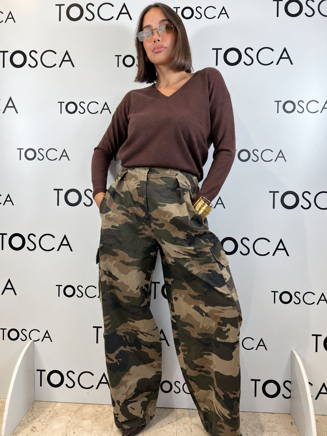 pantalone baloon con tasche laterali tensione in 