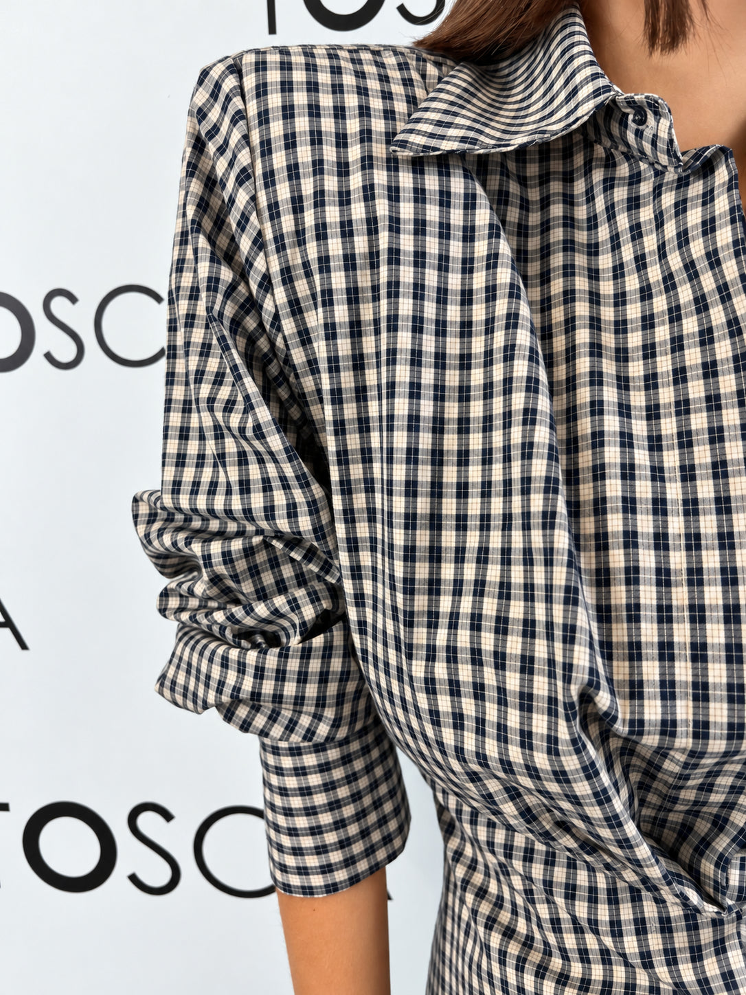 camicia a quaadri tensione in 