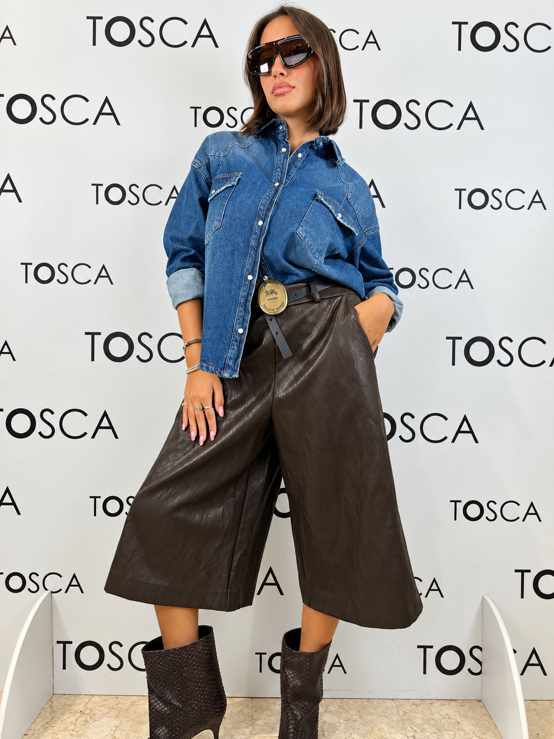 giacca/camicia in denim tensione in 