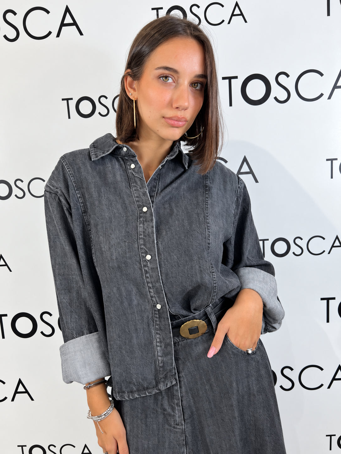 camicia iin denim tensione in 