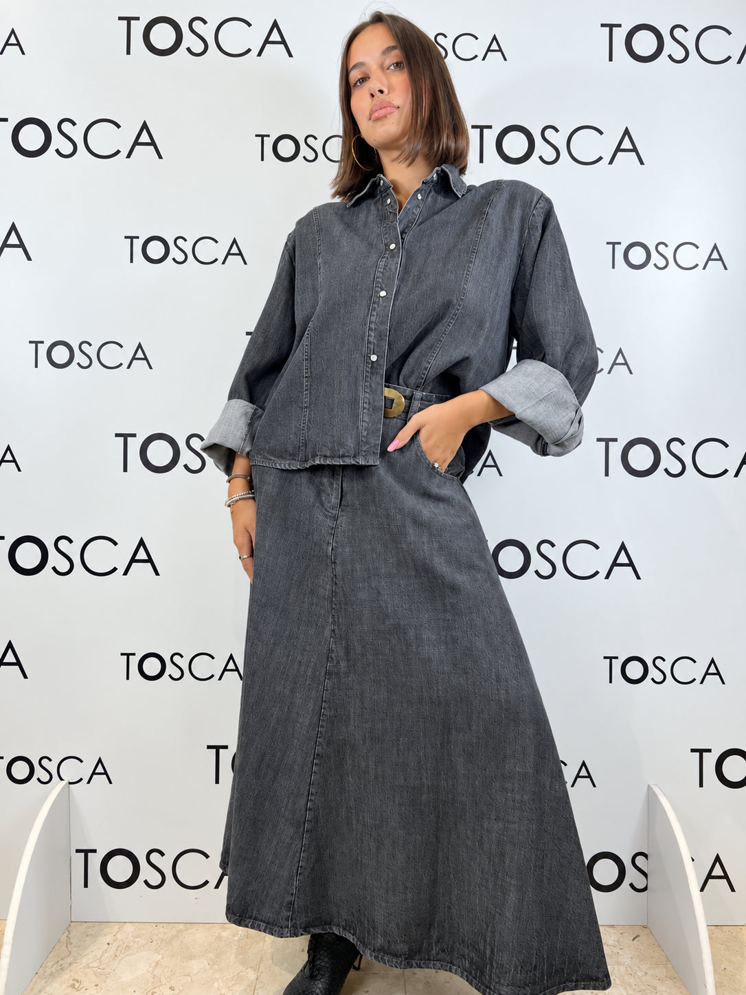 camicia iin denim tensione in 
