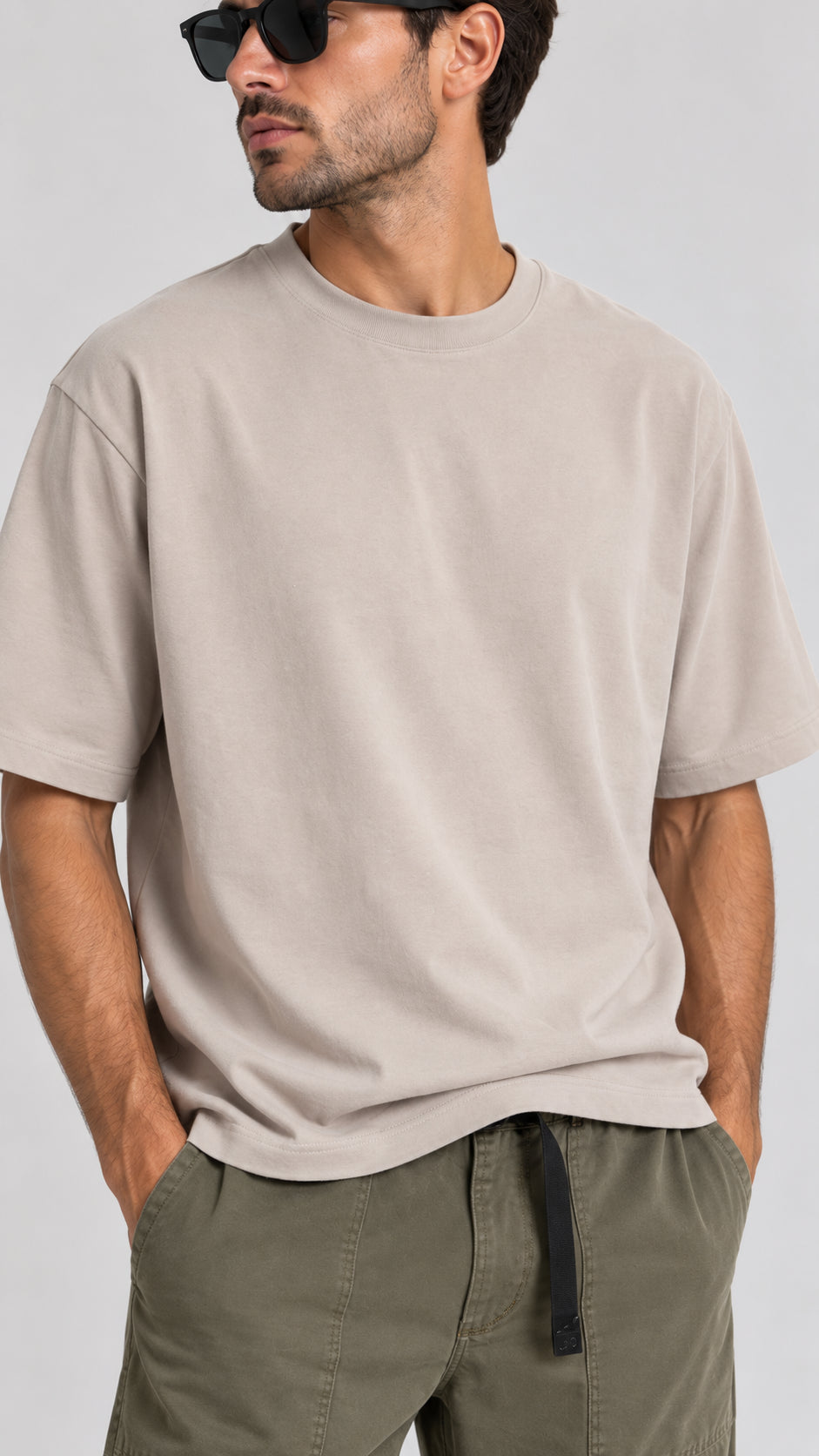 t-shirt over white sand 