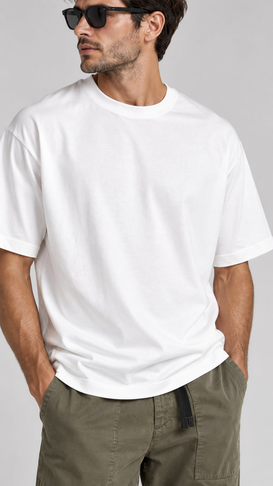 t-shirt over white sand 