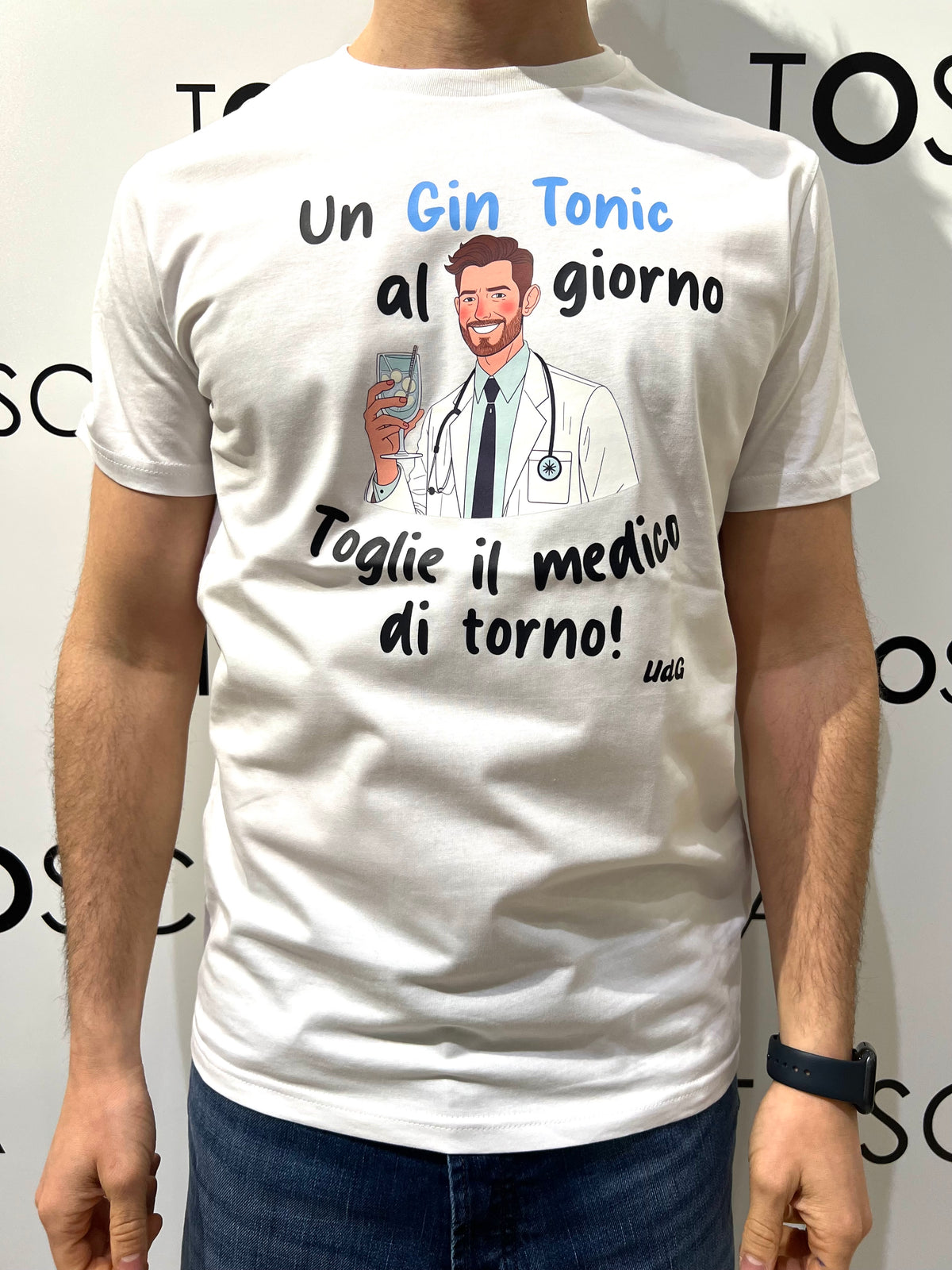 gin t-shirt un gin toni al giorno toglie il medico di torno 