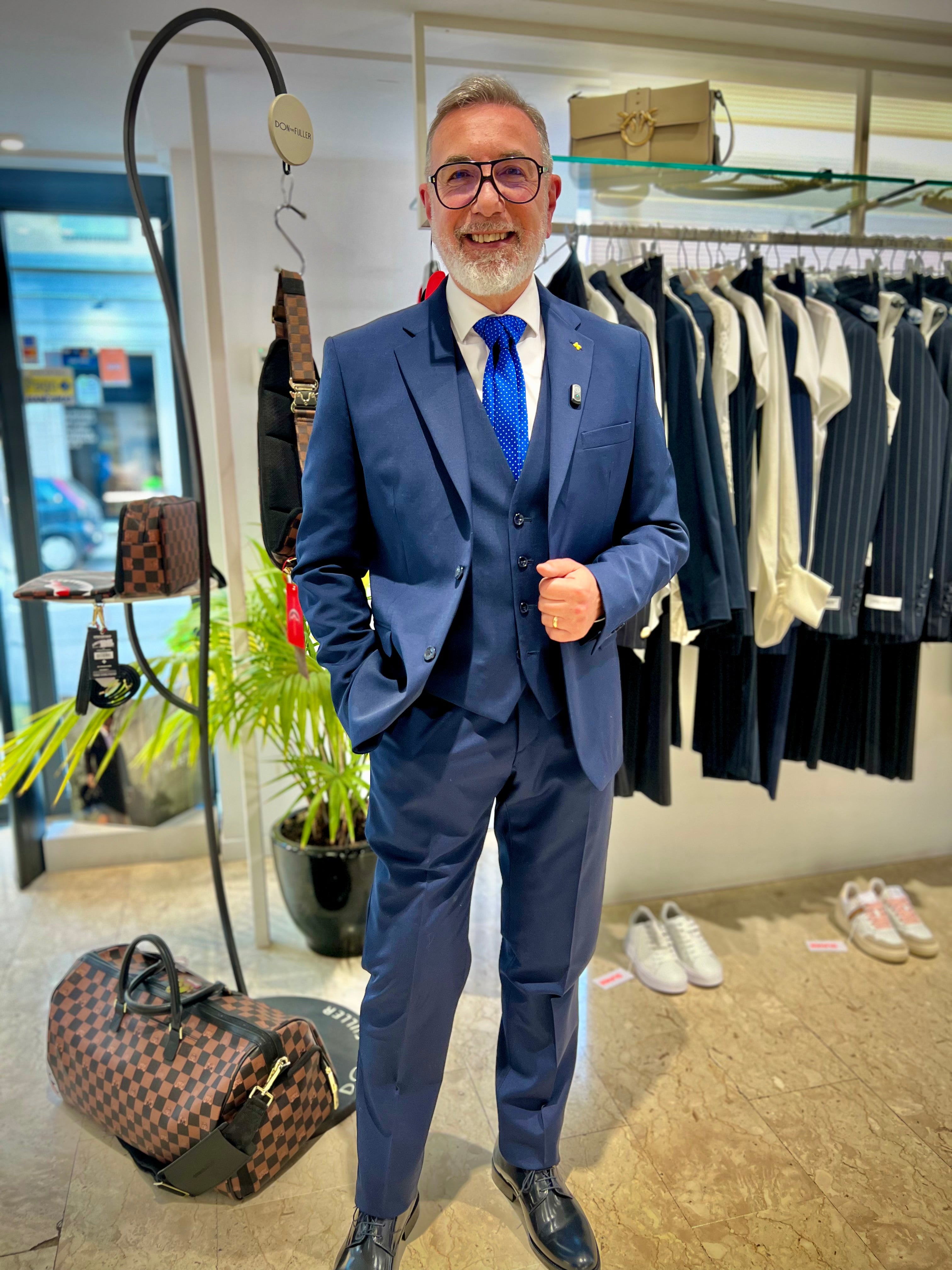 abito con gilet fresco lana alessandro gilles 