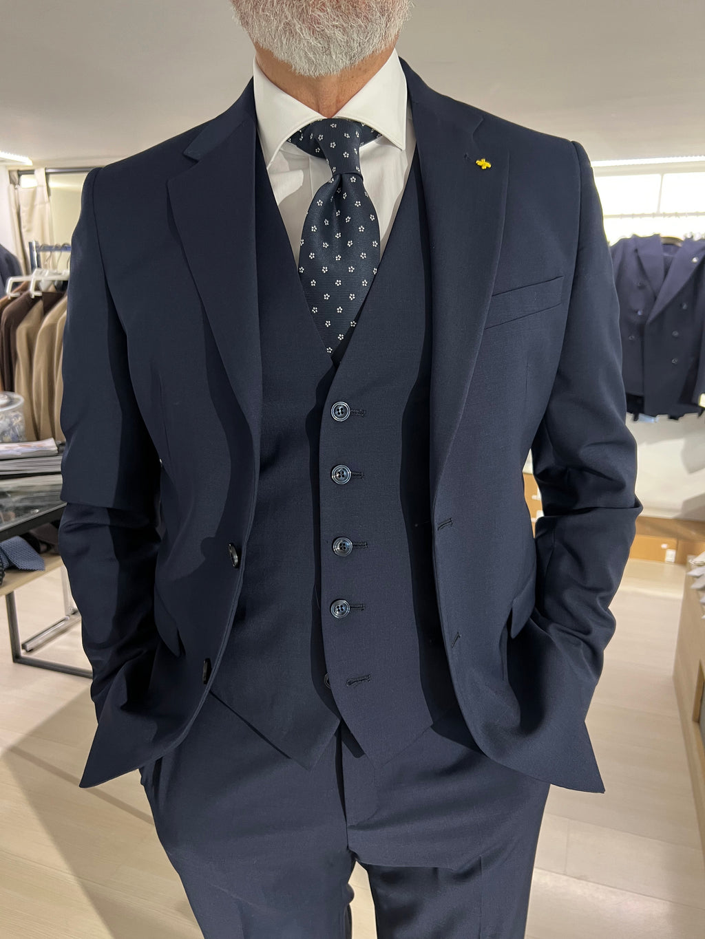 abito con gilet fresco lana alessandro gilles 