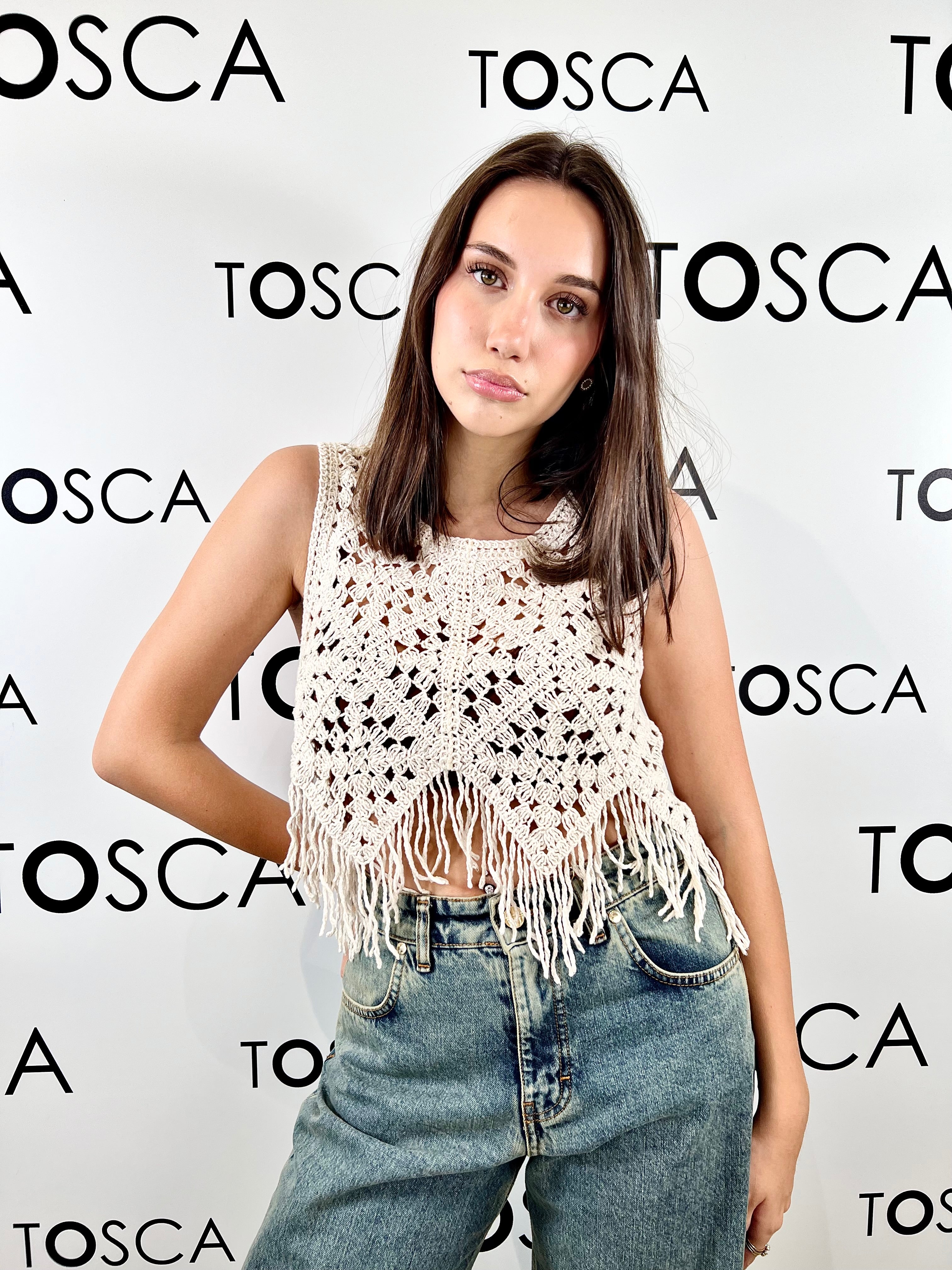gilet in crochet angela davis 