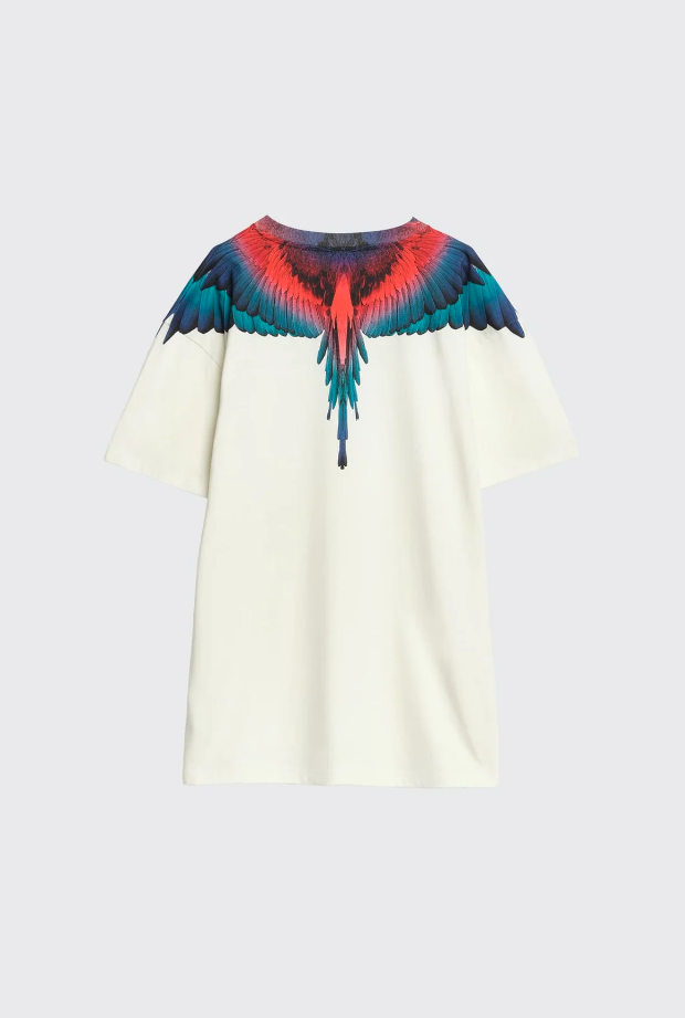 t-shirt con stampa ali county of milan S6CMMATH029OFF WHITE COUNTY OF MILAN MARCELO BURLON