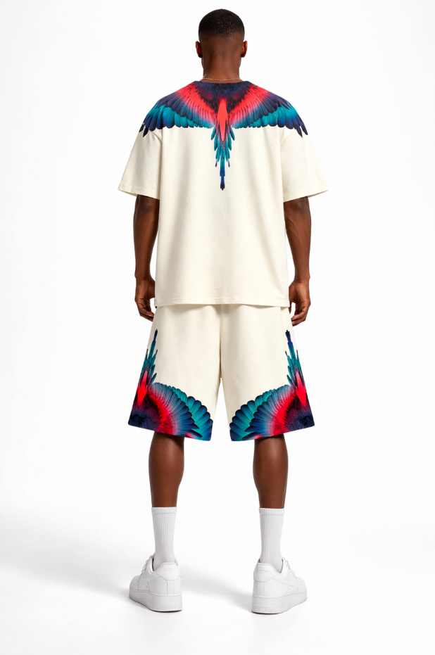 t-shirt con stampa ali county of milan S6CMMATH029OFF WHITE COUNTY OF MILAN MARCELO BURLON