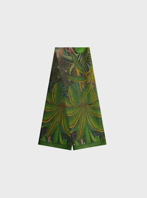 foulard quadrato in seta stampato var2<BR/> 