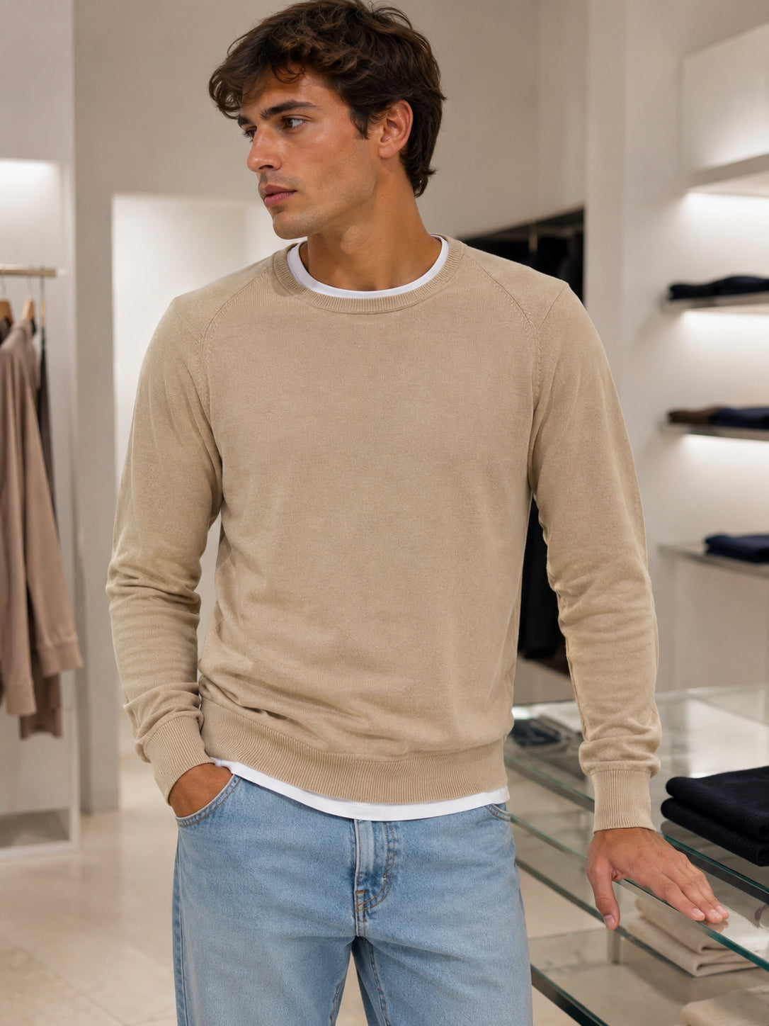 maglia gicollo con bordo bianco finezza 14 