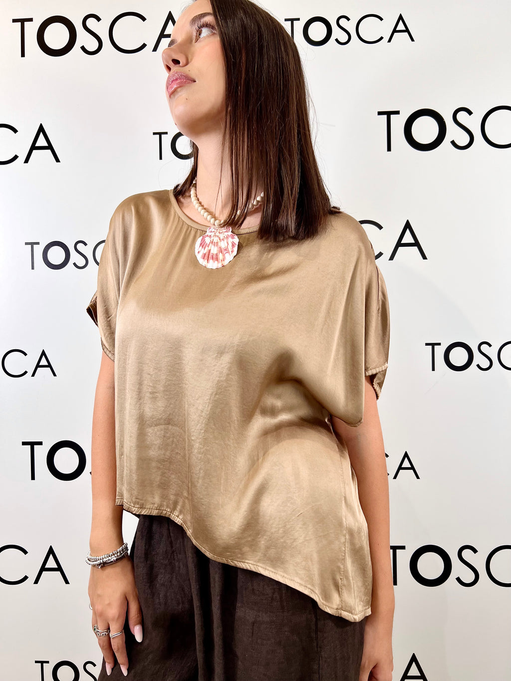 blusa in raso kimono kontatto 