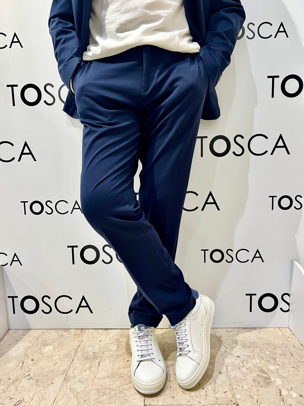 pantaloni in punto milanoi outfit OUPT0001 I SOLDIBLU OUTFIT