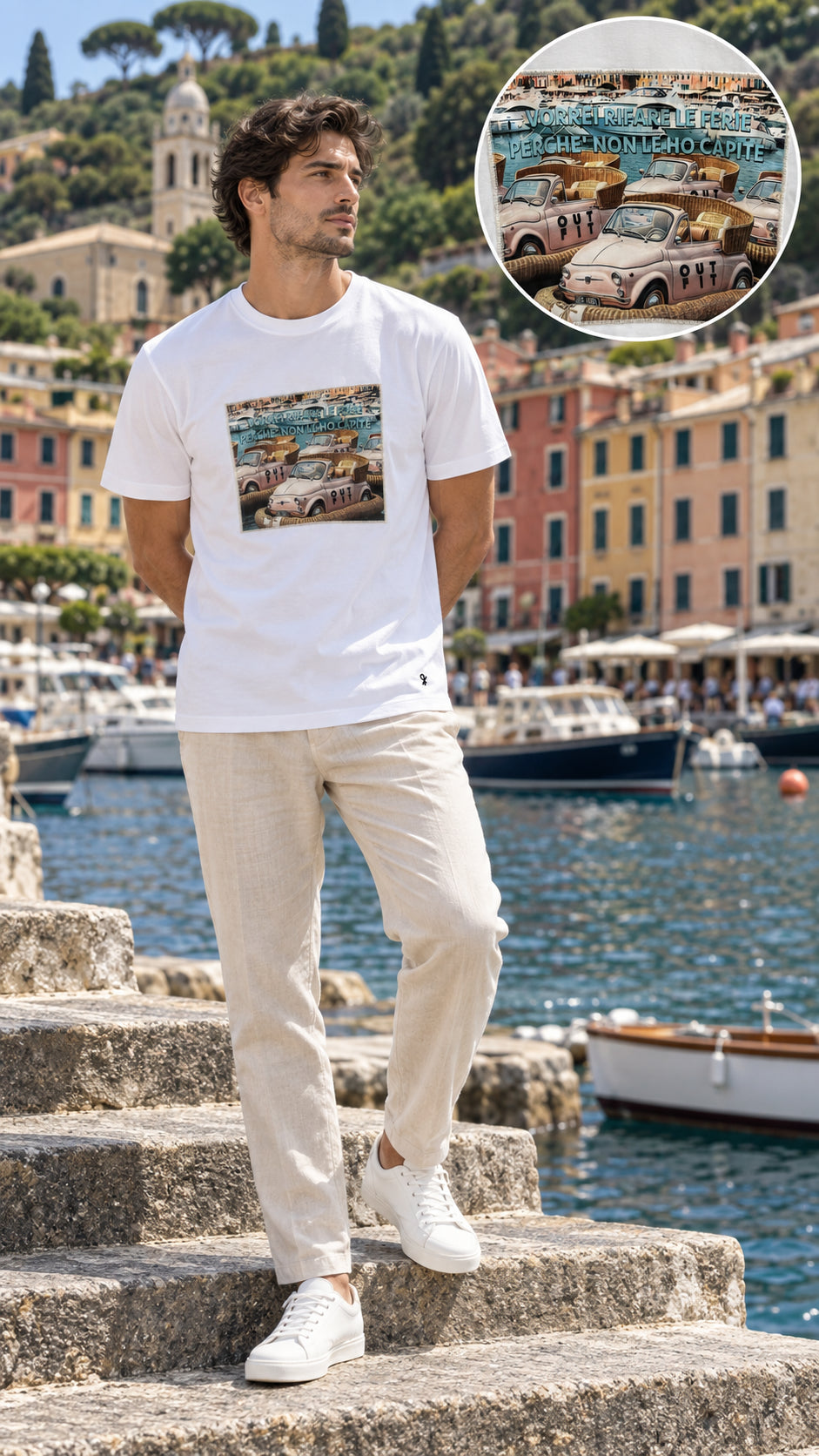 t-shirt stampa vorrei rifare le ferie perchè non le ho capite outfit 