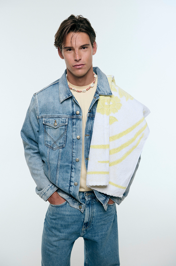 giubbotto in denim bodega roy roger's 