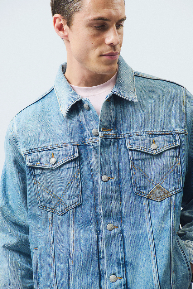 giubbotto in denim bodega roy roger's 