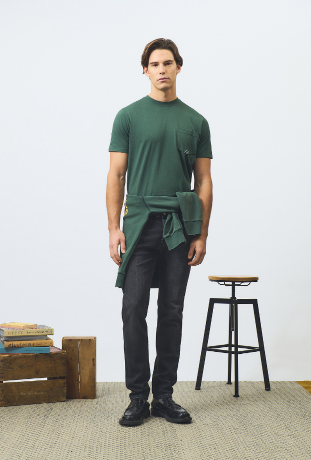 t-shirt pocket man heavy jersey 