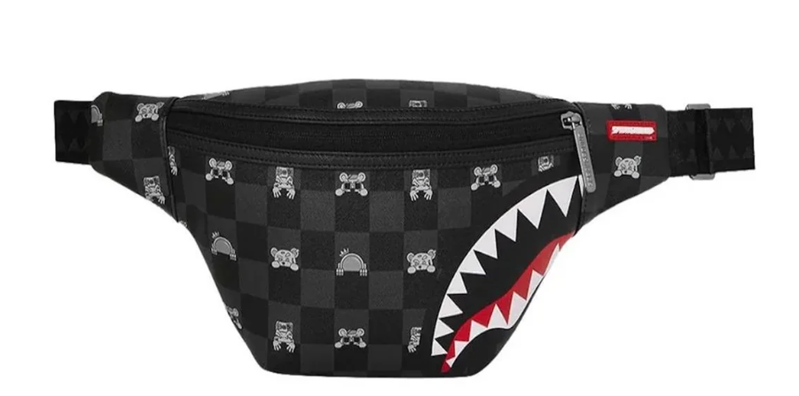 marsupio gray peeking character check savvy crossbody sprayground 