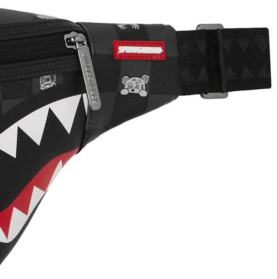 marsupio gray peeking character check savvy crossbody sprayground 
