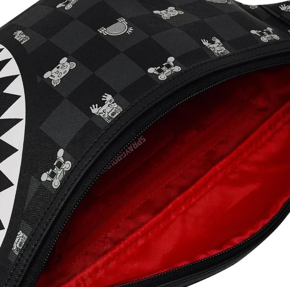 marsupio gray peeking character check savvy crossbody sprayground 