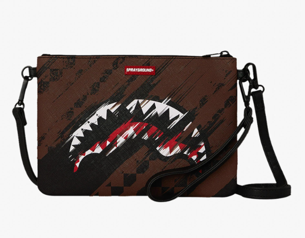pochette smeared grunge crossovere clutch sprayground 