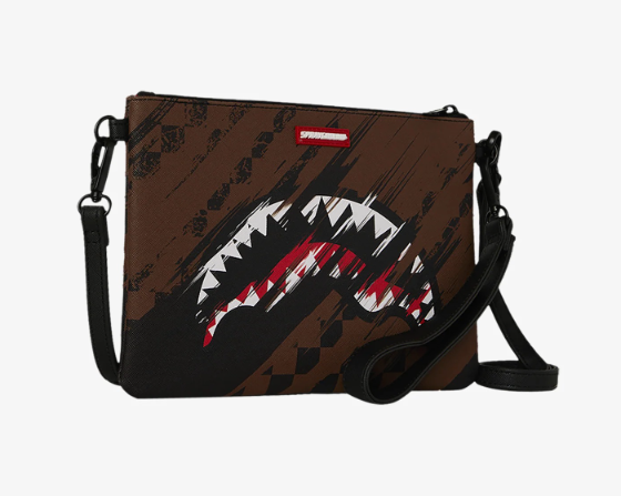 pochette smeared grunge crossovere clutch sprayground 