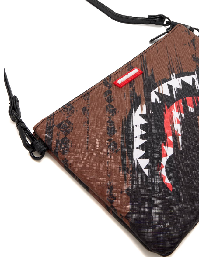 pochette smeared grunge crossovere clutch sprayground 