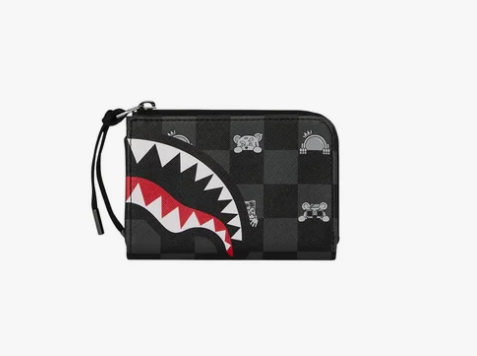 portafoglio gray peeking character check wallet sprayground 
