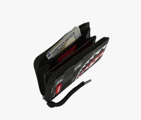 portafoglio gray peeking character check wallet sprayground 