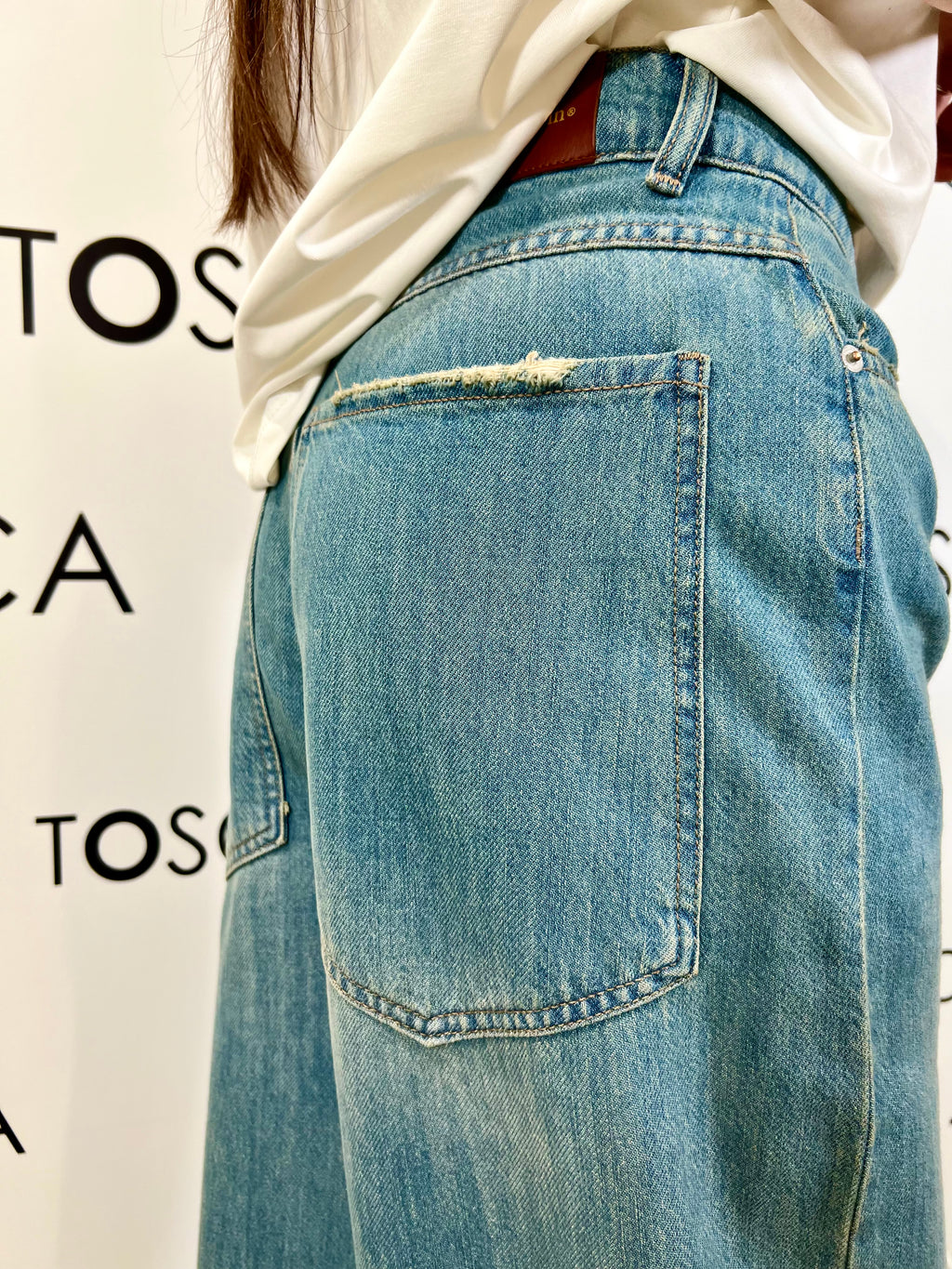 jeans modello giusi  tensione in GIUSI-AMX-DRTDENIM CHIARO TENSIONE IN