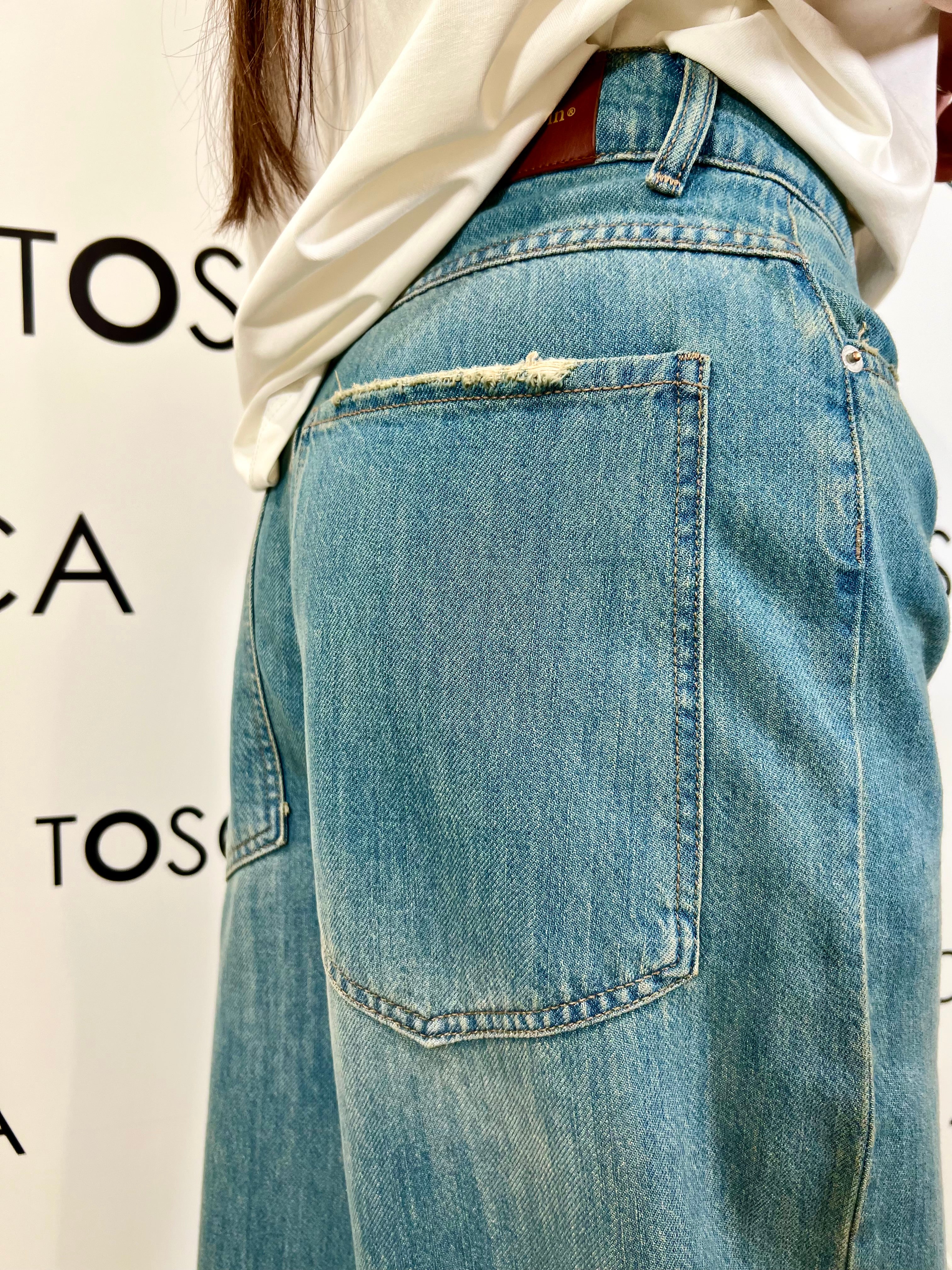 jeans modello giusi  tensione in GIUSI-AMX-DRTDENIM CHIARO TENSIONE IN