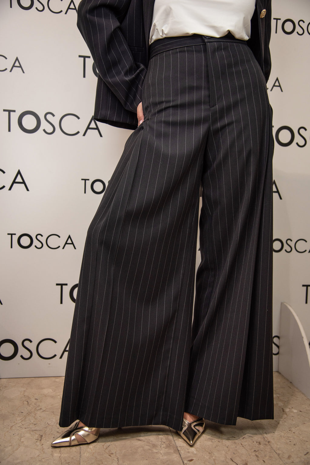 pantaloni gamba dritta vicolo TAB1112BLU VICOLO