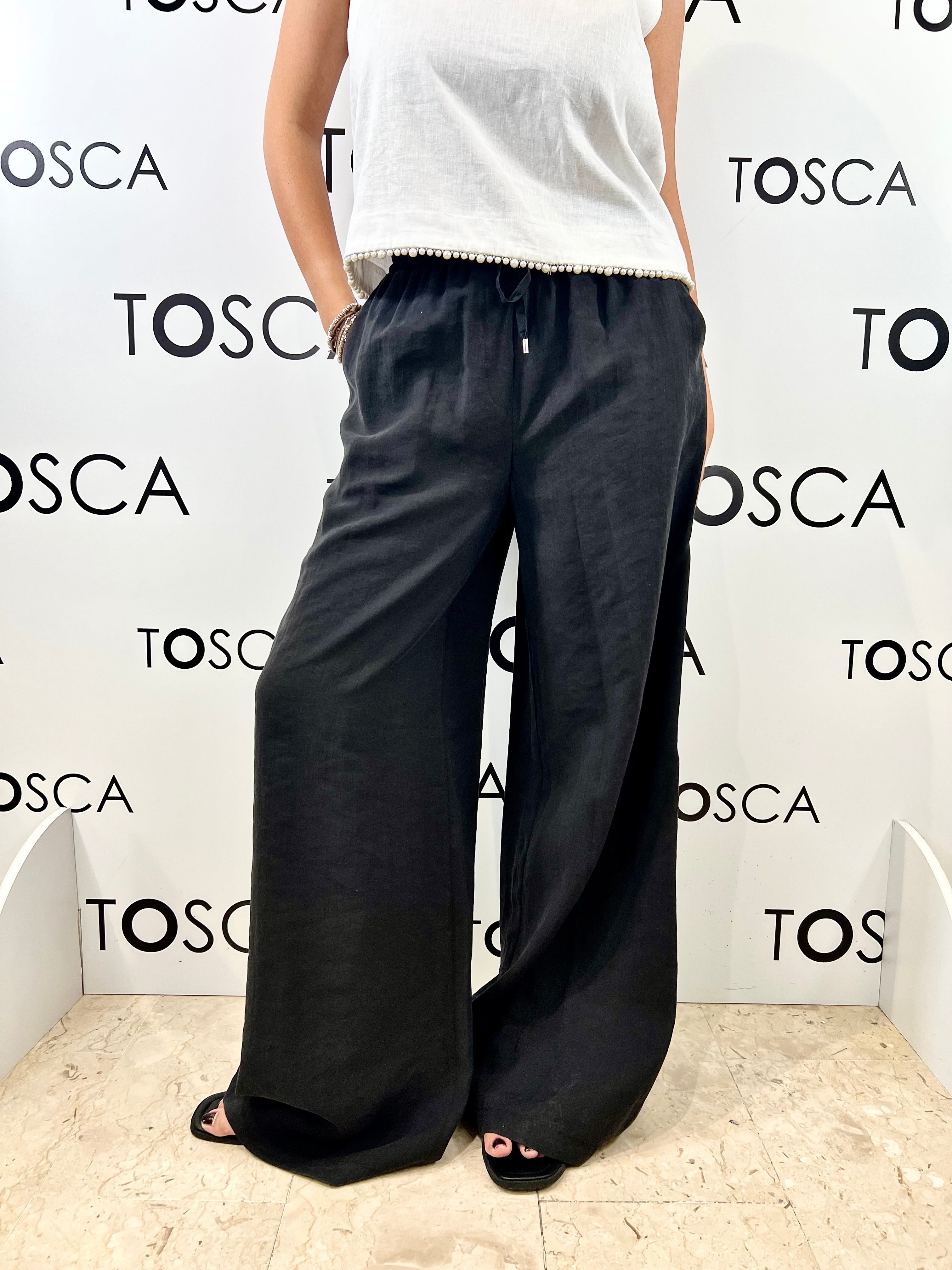 pantaloni con coulisse lyocell 